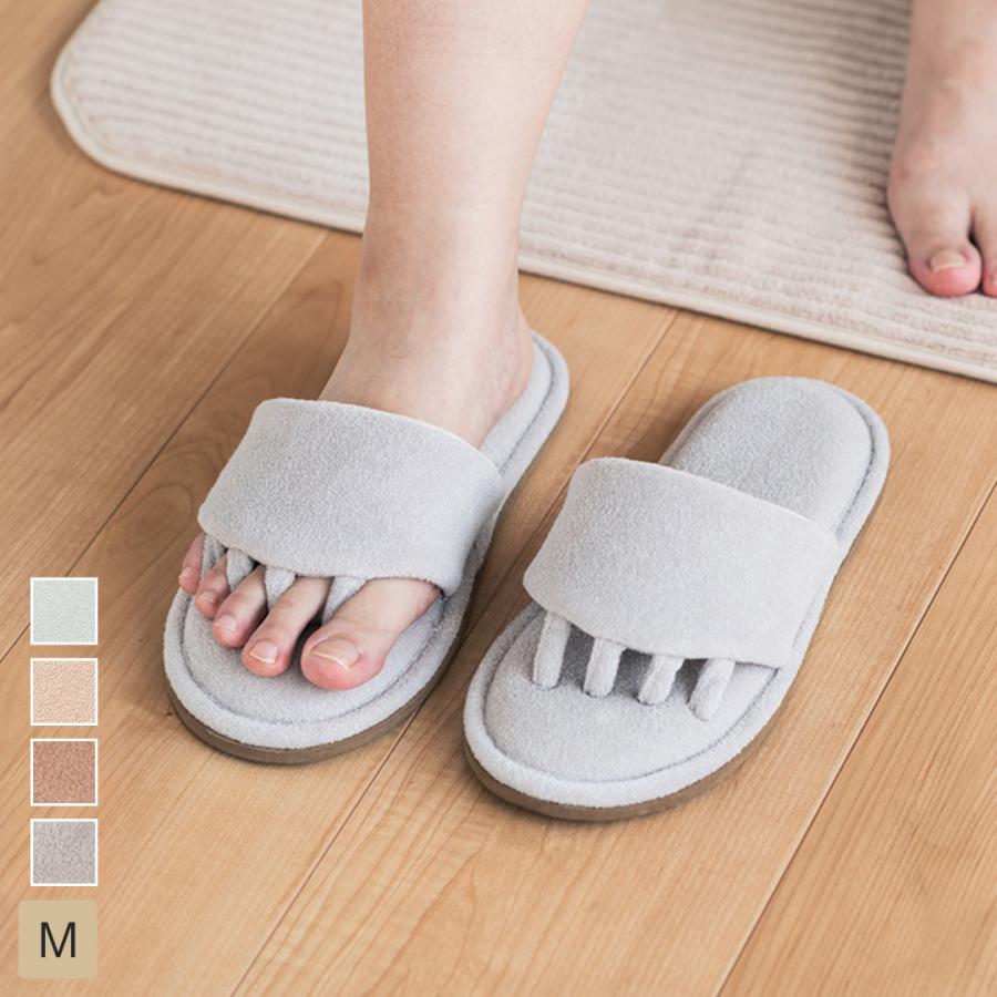 室内 ルームシューズ もっちりクッション ストレッチ 洗濯可 自分用 プレゼント｜ 足指開放 保湿生地で肌にうれしいスリッパ  KEYUCA(ケユカ) | KEYUCA