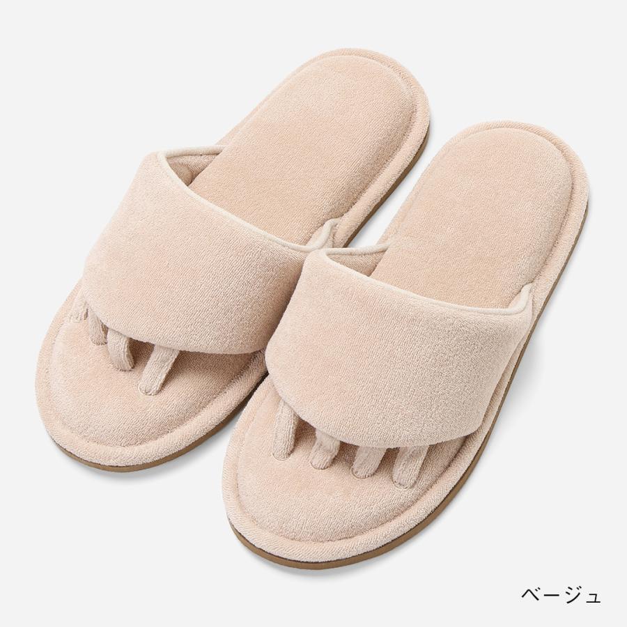 室内 ルームシューズ もっちりクッション ストレッチ 洗濯可 自分用 プレゼント｜ 足指開放 保湿生地で肌にうれしいスリッパ  KEYUCA(ケユカ) | KEYUCA | 03