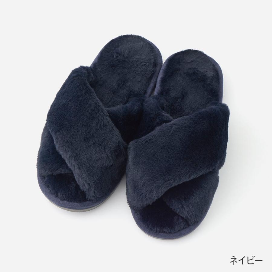 ルームシューズ ファー ふわふわ 洗濯可 リラックス 履き心地 かわいい｜ クロスファースリッパ  KEYUCA(ケユカ) | KEYUCA | 02