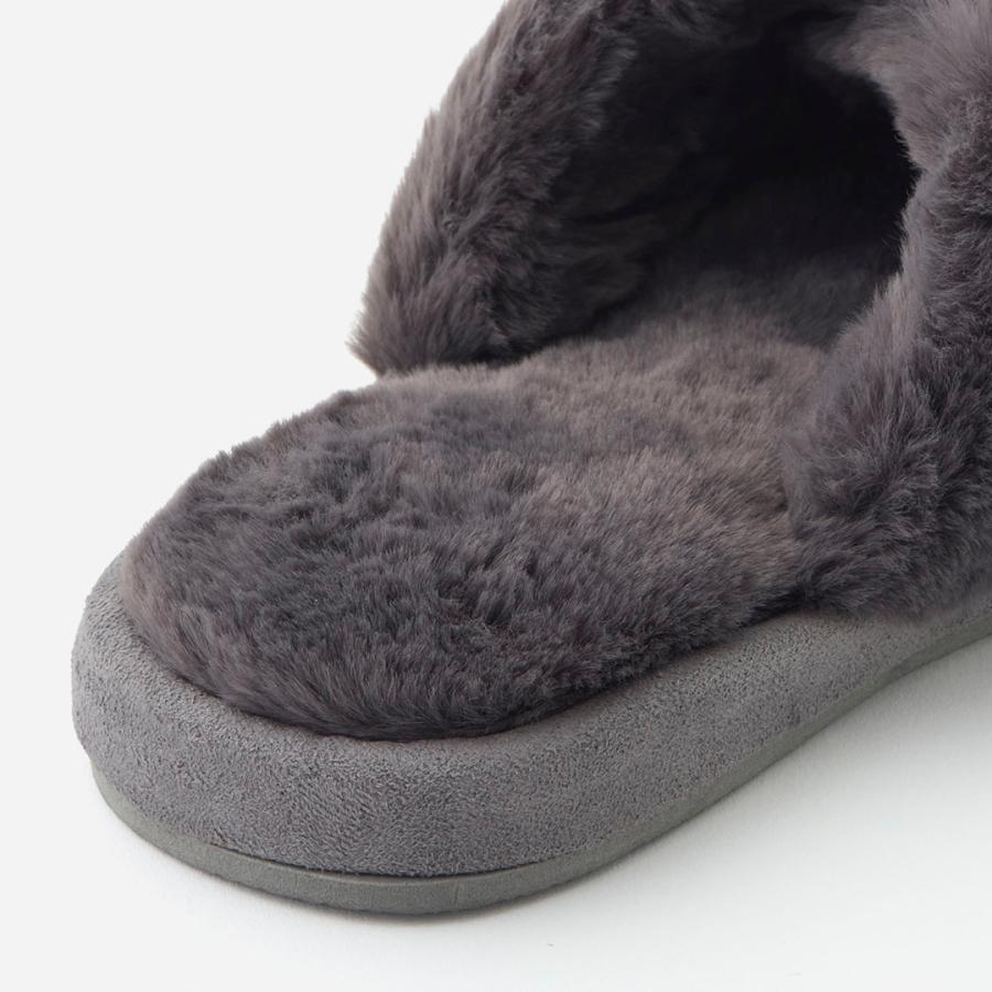 ルームシューズ ファー ふわふわ 洗濯可 リラックス 履き心地 かわいい｜ クロスファースリッパ  KEYUCA(ケユカ) | KEYUCA | 07