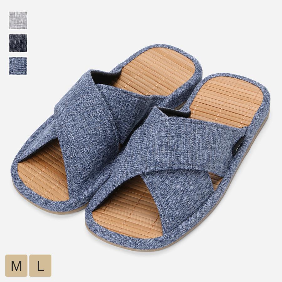 竹スリッパ ルームウェア ルームシューズ ナチュラルインテリア シンプルライフ 清潔｜オープンクロス竹スリッパ サザナミ KEYUCA(ケユカ) | KEYUCA