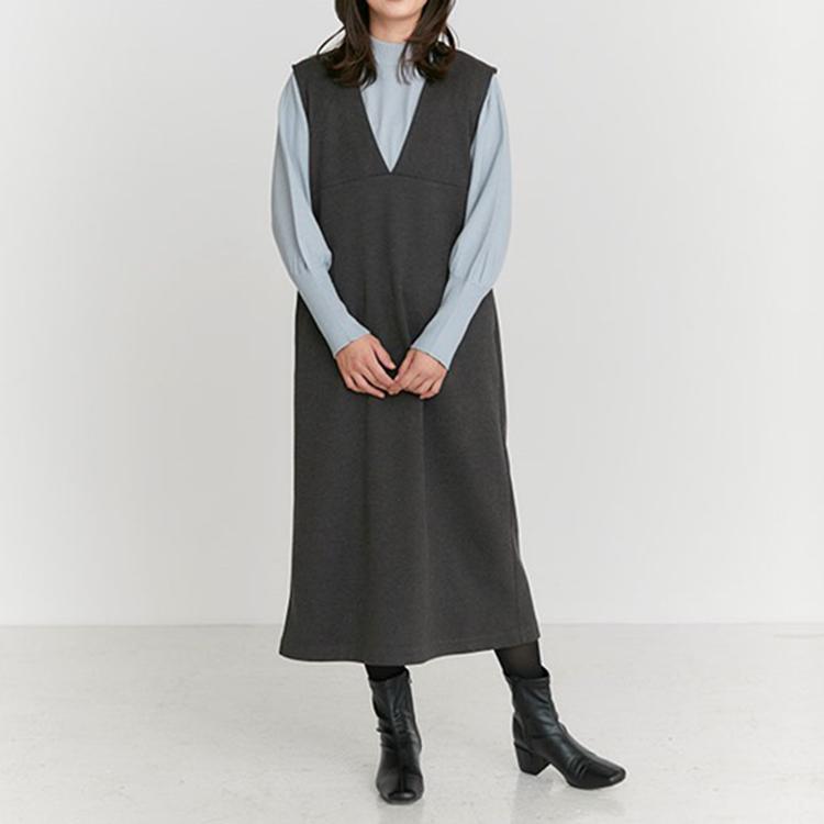 KEYUCA（ケユカ） レディース ワンピース ボトムス 胸元切り替え V