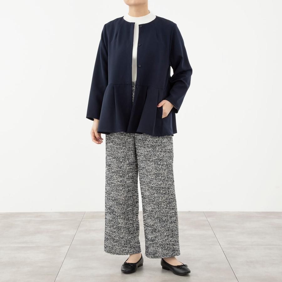 KEYUCA（ケユカ） レディース ノーカラージャケット 防汚撥水