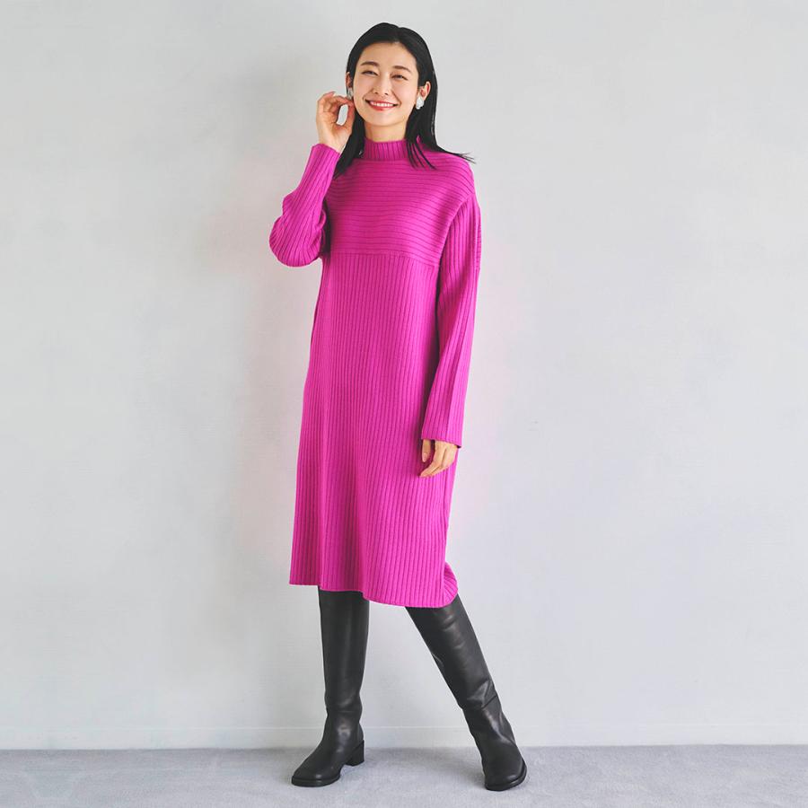 KEYUCA（ケユカ） ニットワンピース レディース 膝下 秋冬 細見え アイ