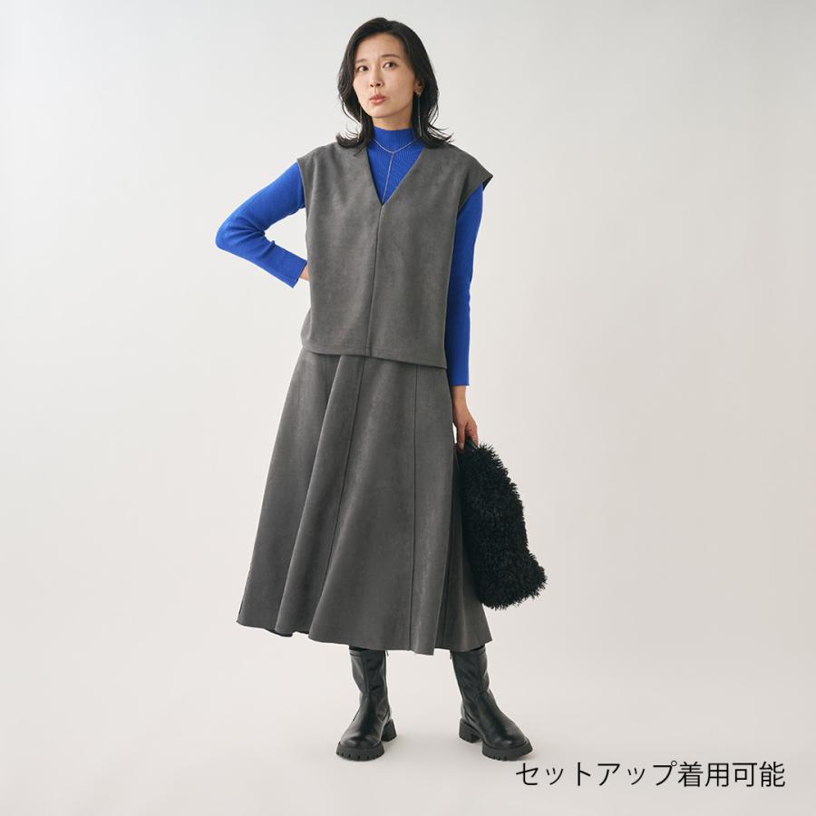 KEYUCA（ケユカ） レディース ベスト トップス スウェード ストレッチ