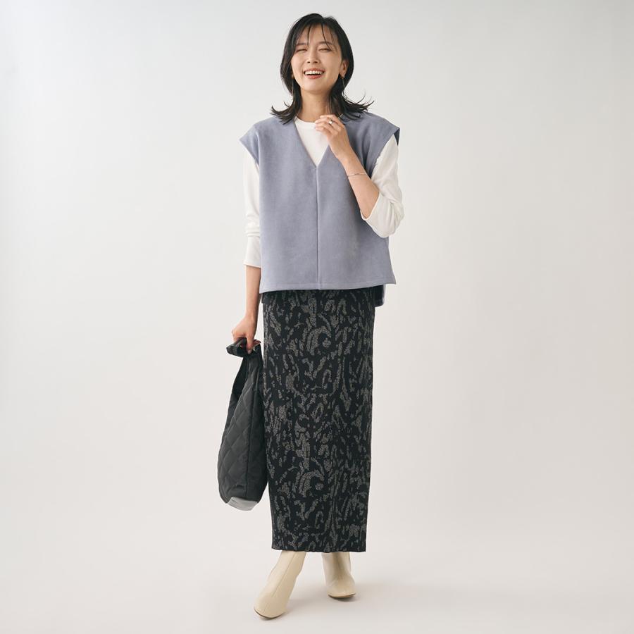 KEYUCA（ケユカ） レディース ベスト トップス スウェード ストレッチ