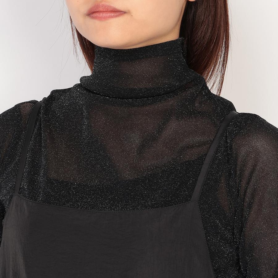 【新品】シアーハイネックカットソー KEYUCA（ケユカ） レディース トップス シアー ラメ トレンド