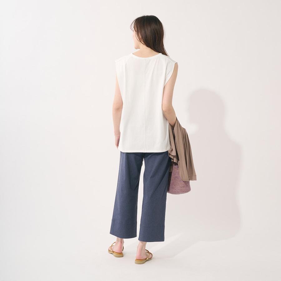 レディース トップス Tシャツ カットソー ノースリーブ ウォッシャブル 夏 おしゃれ 通販|【KEYUCA BASIC】クルーネックノースリーブTシャツ KEYUCA(ケユカ) | KEYUCA | 05