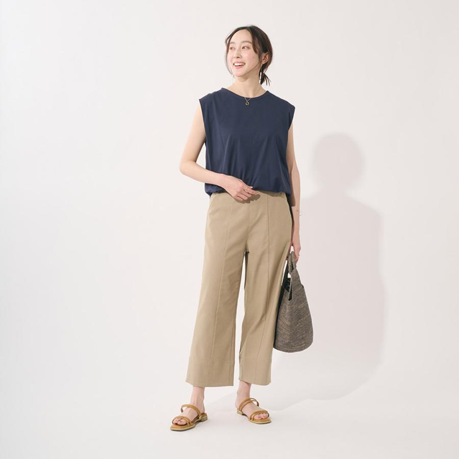 レディース トップス Tシャツ カットソー ノースリーブ ウォッシャブル 夏 おしゃれ 通販|【KEYUCA BASIC】クルーネックノースリーブTシャツ KEYUCA(ケユカ) | KEYUCA | 03