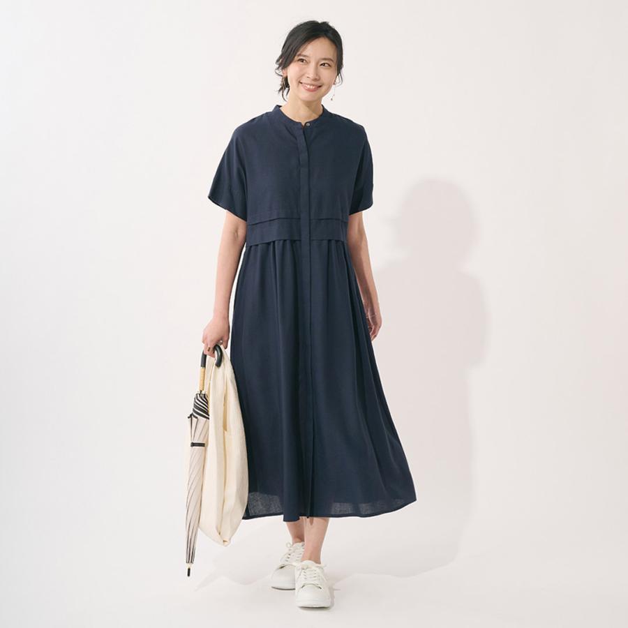 KEYUCA（ケユカ） レディース ワンピース 接触冷感 シャツワンピ 脚長