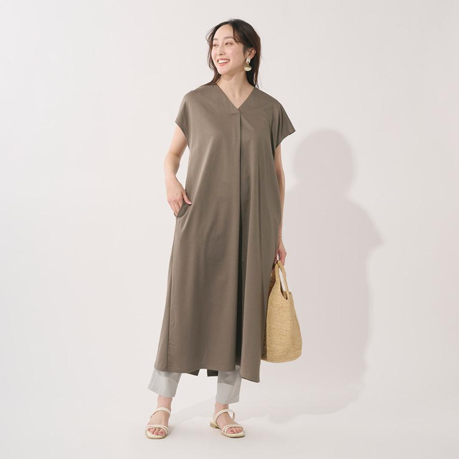KEYUCA（ケユカ） レディース ワンピース カットソー Vネック キレイ