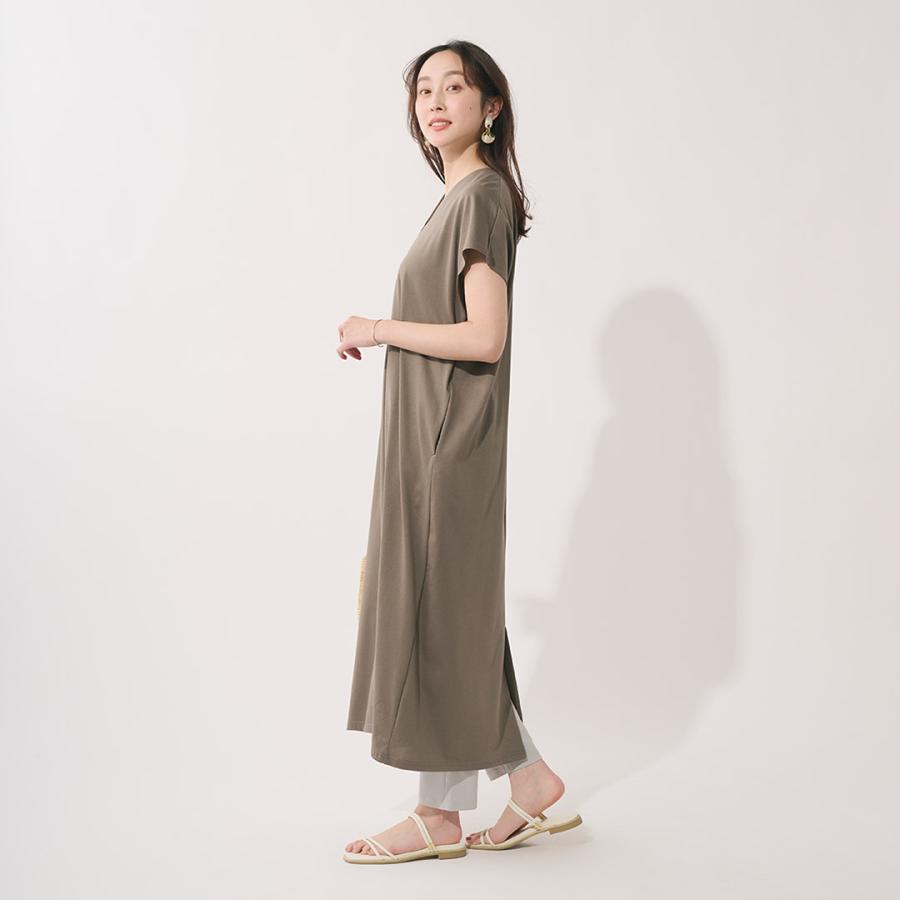 KEYUCA（ケユカ） レディース ワンピース カットソー Vネック キレイ