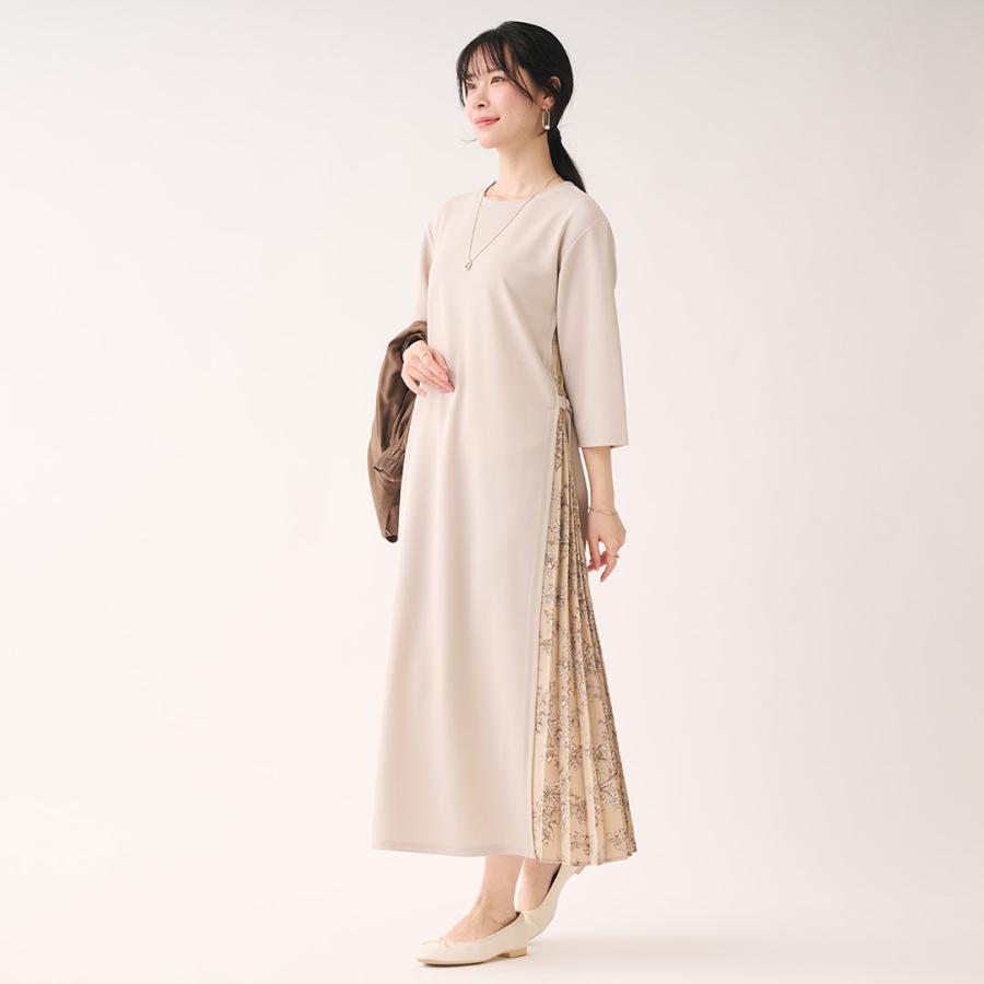KEYUCA（ケユカ） レディース ワンピース ワンピ プリーツ ポンチ 花柄