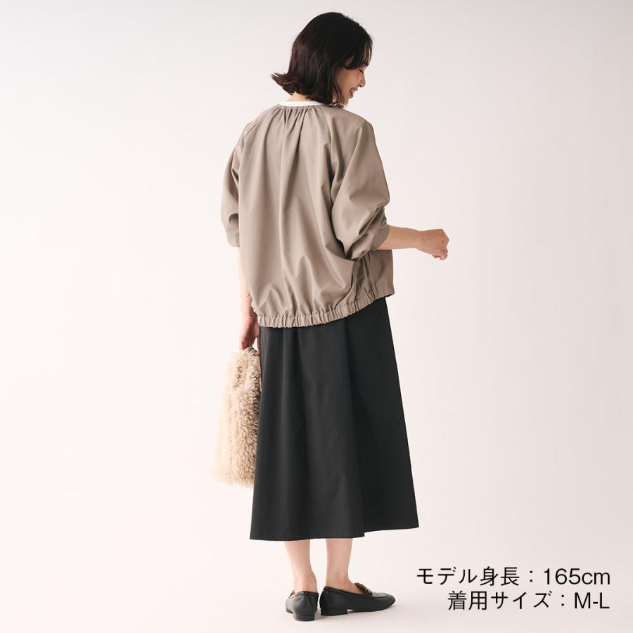 KEYUCA（ケユカ） レディース アウター ブルゾン ギャザー ノーカラー