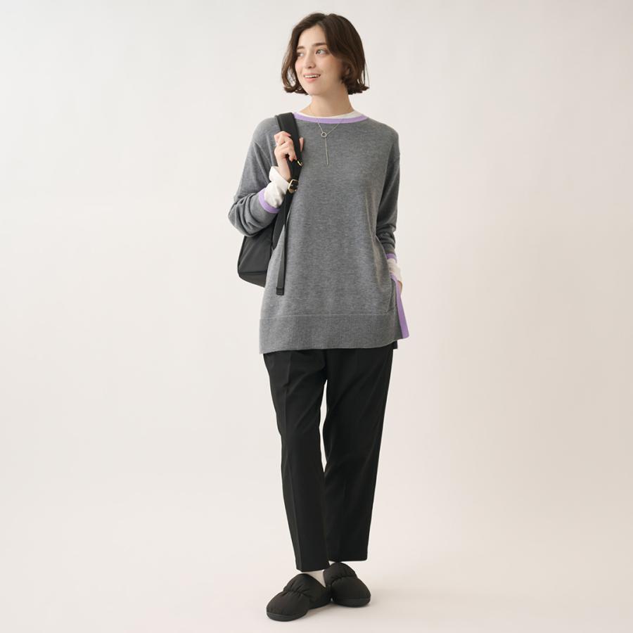 KEYUCA（ケユカ） レディース チュニック ニット バイカラー ウォッシャブル すっきり おしゃれ 通販|配色ニットチュニック ...