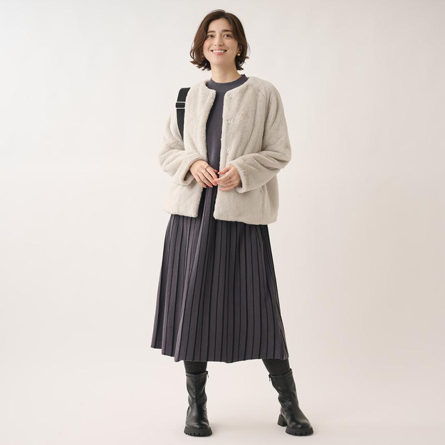 レディース Rene ルネ エコーファー ノーカラーブルゾン 未使用