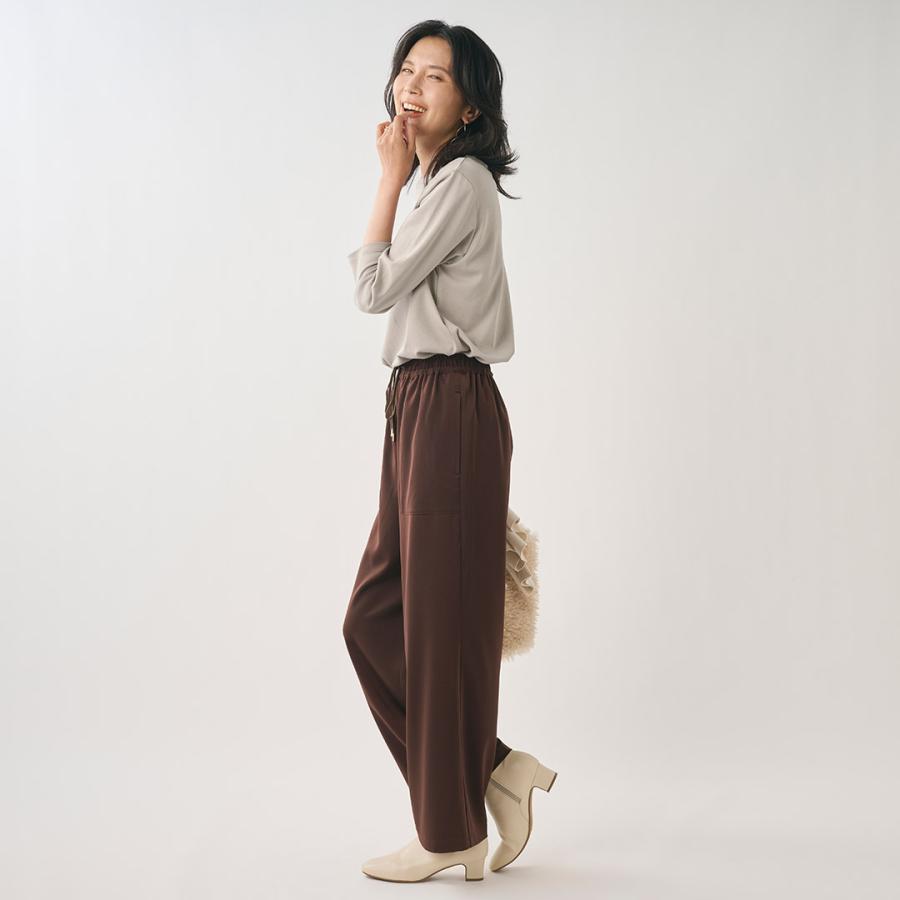 レディース ボトムス パンツ イージーパンツ サテン 楽ちんパンツ ウォッシャブル おしゃれ  通販|スポンディッシュサテンイージーパンツ  KEYUCA(ケユカ) | KEYUCA | 03