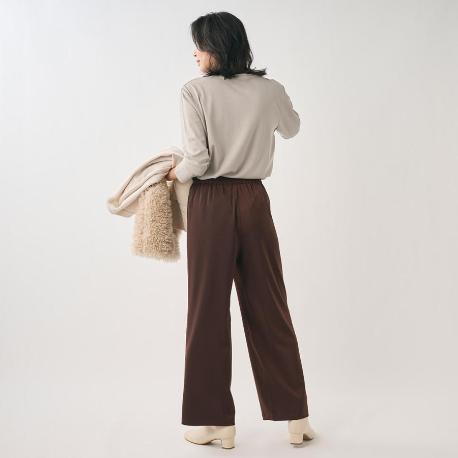 レディース ボトムス パンツ イージーパンツ サテン 楽ちんパンツ ウォッシャブル おしゃれ  通販|スポンディッシュサテンイージーパンツ  KEYUCA(ケユカ) | KEYUCA | 04