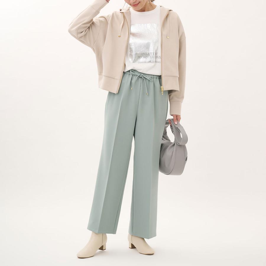 レディース ボトムス パンツ ワイド イージー 撥水 防汚 ウォッシャブル ストレッチ |【すごナノ撥水】イージーワイドパンツ ミント KEYUCA(ケユカ) | KEYUCA | 04