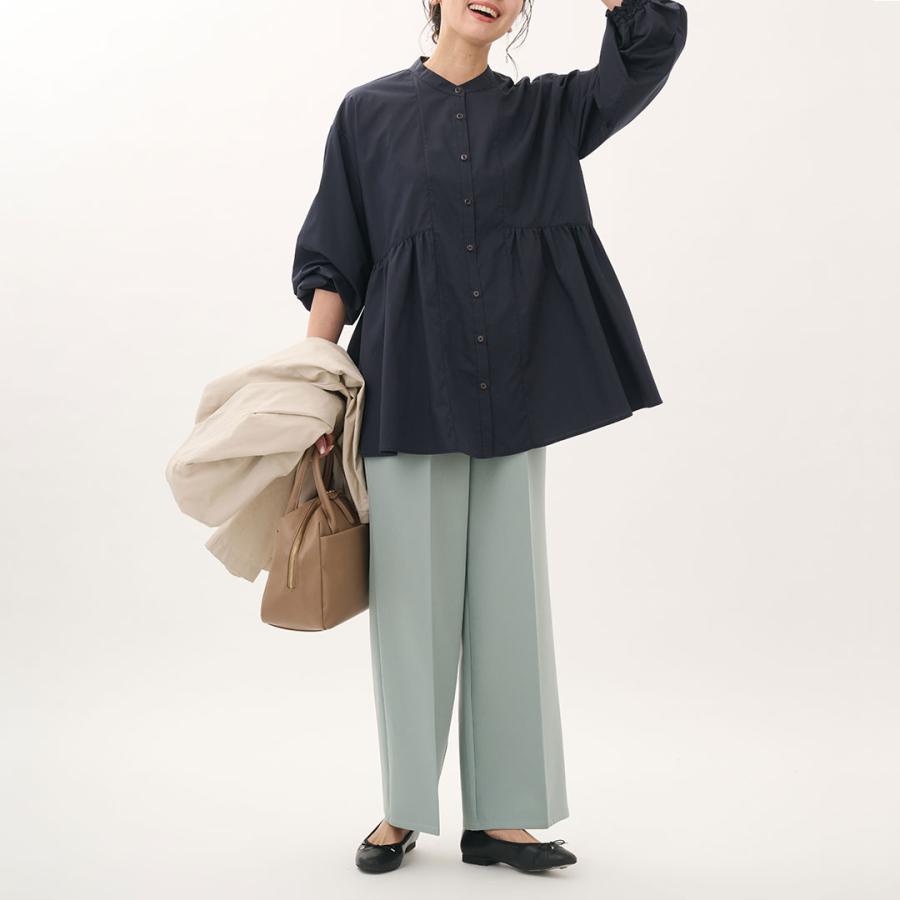 レディース ボトムス パンツ ワイド イージー 撥水 防汚 ウォッシャブル ストレッチ |【すごナノ撥水】イージーワイドパンツ ミント KEYUCA(ケユカ) | KEYUCA | 05