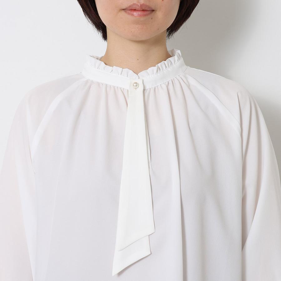 レディース トップス ブラウス フリル ボウタイ 撥水 防汚 ウォッシャブル 春 おしゃれ 通販|【すごナノ撥水】ボウタイ付3WAYフリルブラウス KEYUCA(ケユカ) | KEYUCA | 09