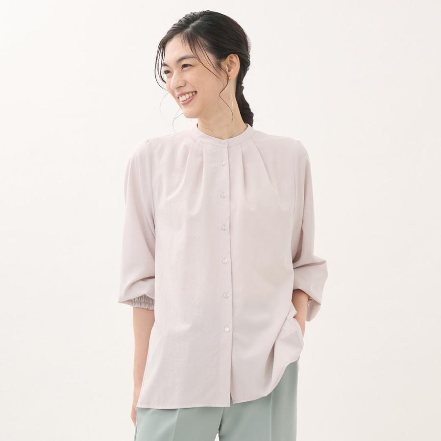 レディース トップス シャツ ブラウス フレア シンプル 撥水 防汚 ウォッシャブル 春 おしゃれ 通販|【すごナノ撥水】バンドカラーフレアシャツ KEYUCA(ケユカ) | KEYUCA | 02