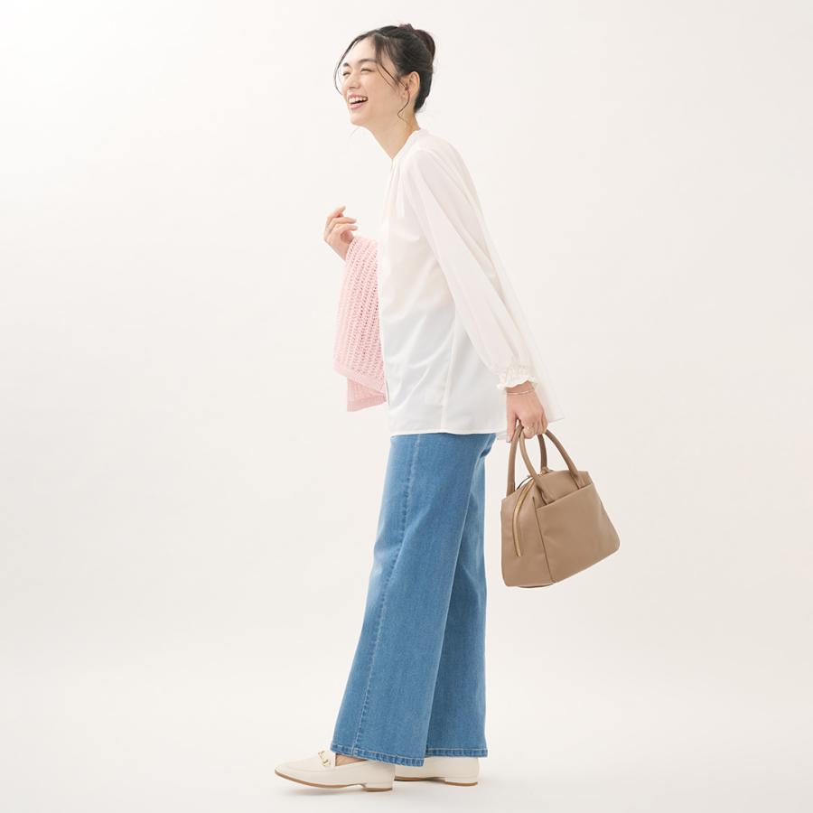 レディース トップス シャツ ブラウス フレア シンプル 撥水 防汚 ウォッシャブル 春 おしゃれ 通販|【すごナノ撥水】バンドカラーフレアシャツ KEYUCA(ケユカ) | KEYUCA | 04