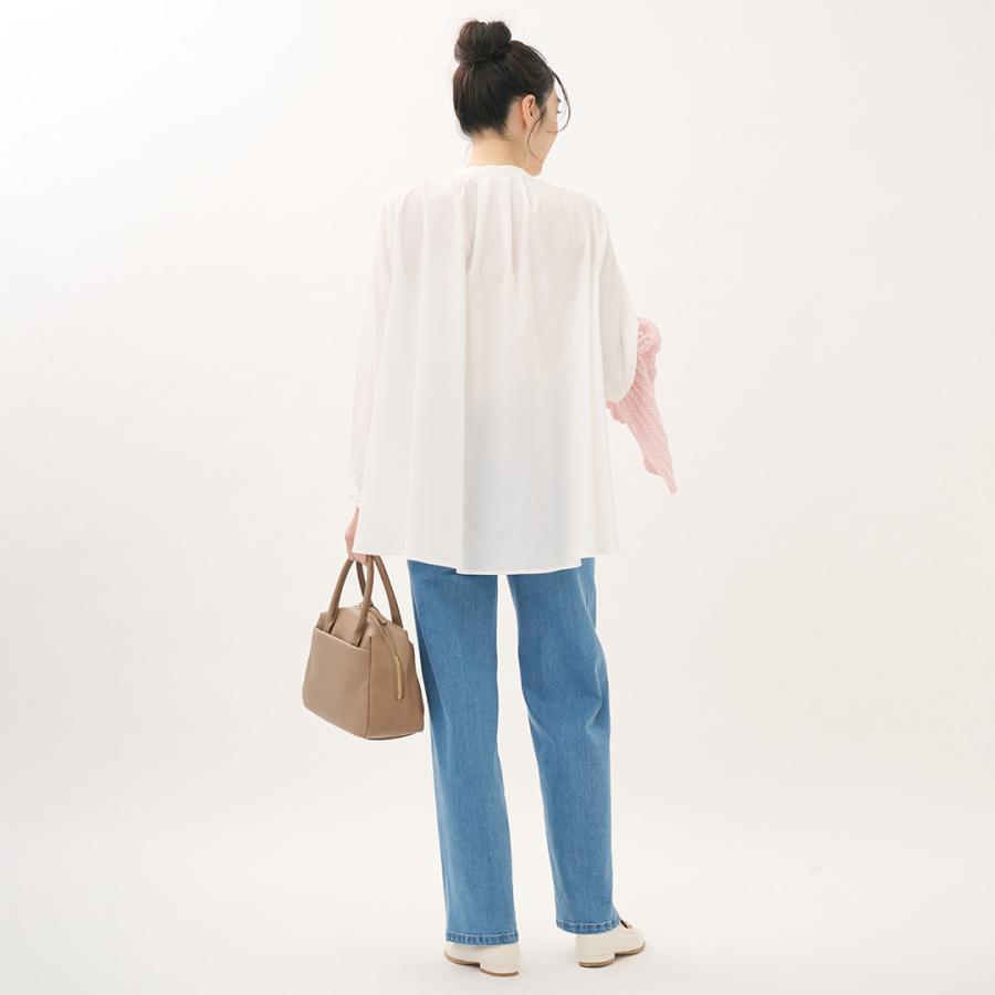 レディース トップス シャツ ブラウス フレア シンプル 撥水 防汚 ウォッシャブル 春 おしゃれ 通販|【すごナノ撥水】バンドカラーフレアシャツ KEYUCA(ケユカ) | KEYUCA | 05