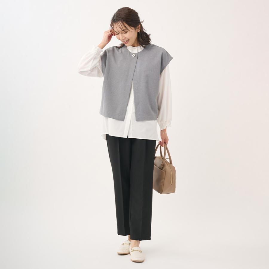 レディース トップス シャツ ブラウス フレア シンプル 撥水 防汚 ウォッシャブル 春 おしゃれ 通販|【すごナノ撥水】バンドカラーフレアシャツ KEYUCA(ケユカ) | KEYUCA | 07