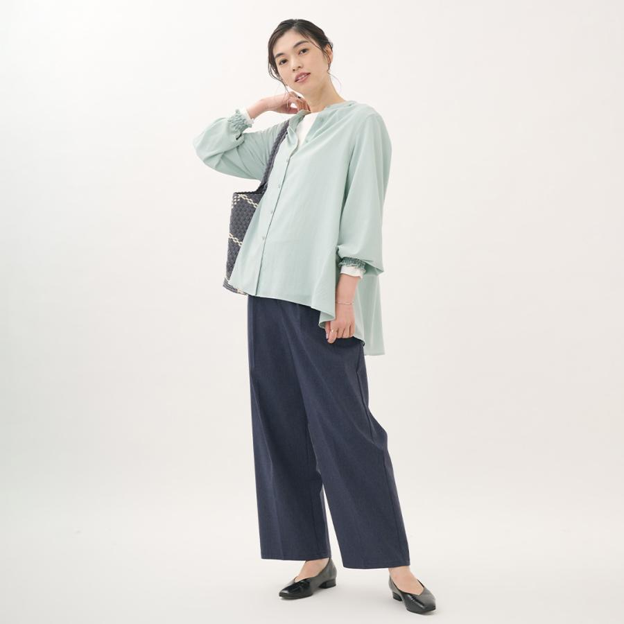 レディース トップス シャツ ブラウス フレア シンプル 撥水 防汚 ウォッシャブル 春 おしゃれ 通販|【すごナノ撥水】バンドカラーフレアシャツ KEYUCA(ケユカ) | KEYUCA | 03