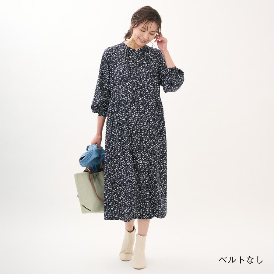レディース ワンピース ワンピ ギャザー シャツワンピ 撥水 防汚 ウォッシャブル 春 おしゃれ 通販|【すごナノ撥水】ベルト付ギャザーワンピース KEYUCA(ケユカ) | KEYUCA | 06