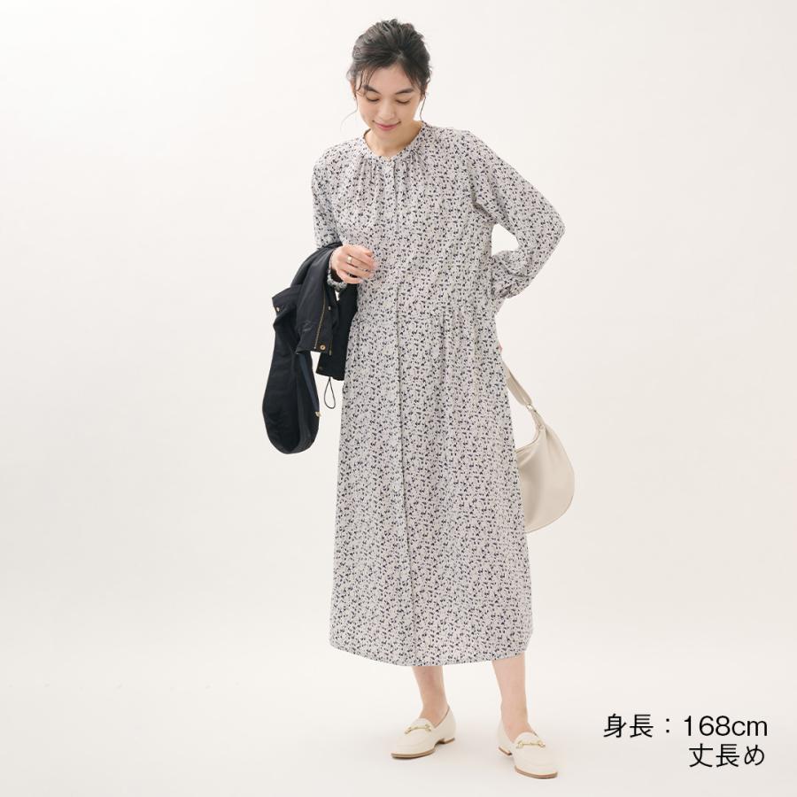 レディース ワンピース ワンピ ギャザー シャツワンピ 撥水 防汚 ウォッシャブル 春 おしゃれ 通販|【すごナノ撥水】ベルト付ギャザーワンピース KEYUCA(ケユカ) | KEYUCA | 03