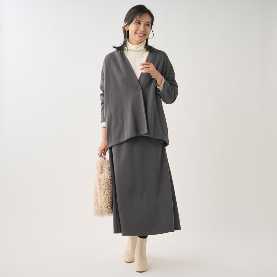 レディース トップス カーディガン ガウン 羽織り 裏シャギー あったか ウォッシャブル 冬 おしゃれ 通販|裏シャギーガウンカーディガン KEYUCA(ケユカ) | KEYUCA | 06