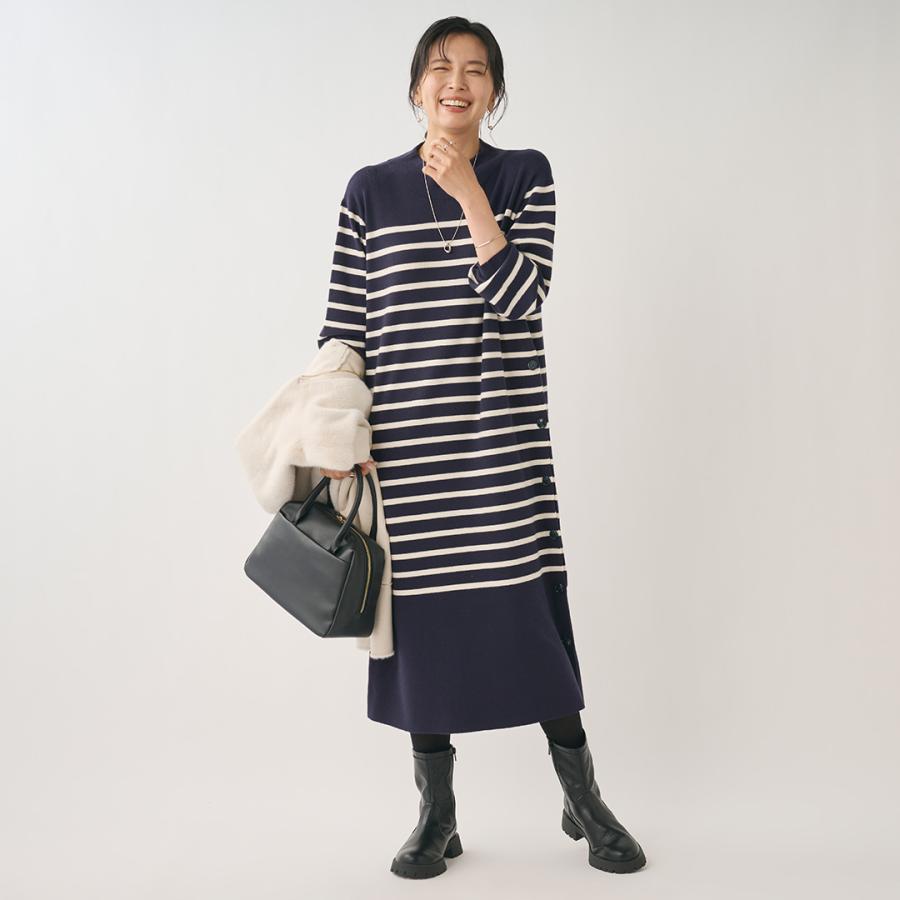 レディース ワンピース ワンピ ニットワンピ ニット 柔らか ウォッシャブル おしゃれ 通販|サイドボタンニットワンピース KEYUCA(ケユカ) | KEYUCA | 03