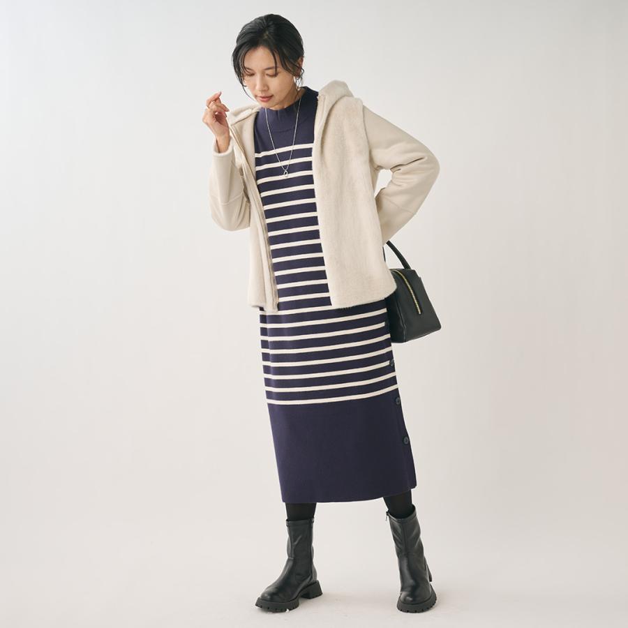 レディース ワンピース ワンピ ニットワンピ ニット 柔らか ウォッシャブル おしゃれ 通販|サイドボタンニットワンピース KEYUCA(ケユカ) | KEYUCA | 07