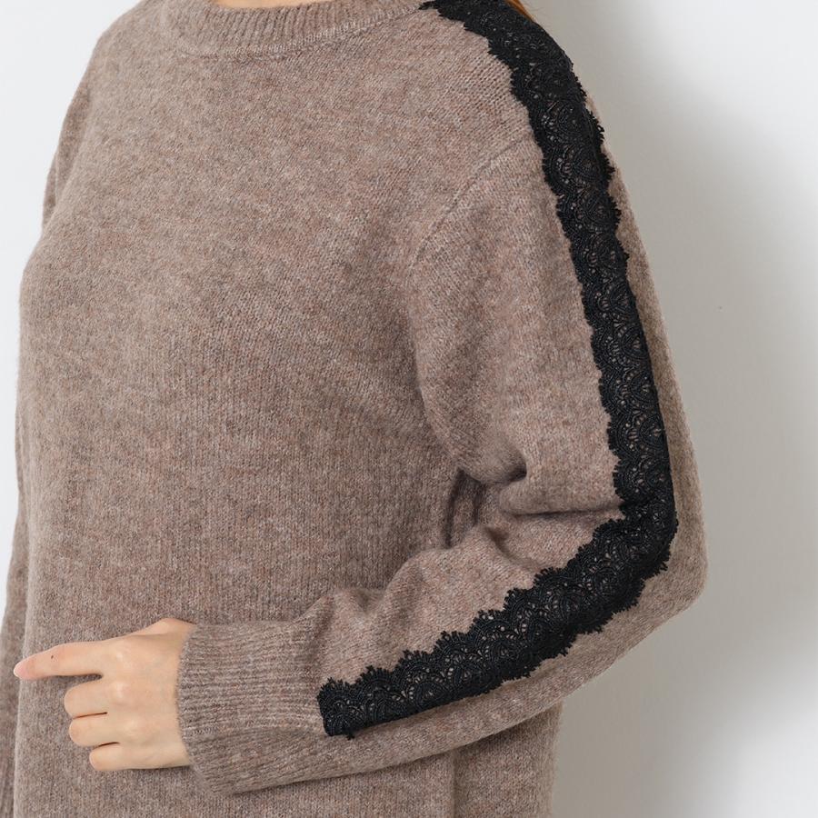 レディース トップス チュニック レース ニット あったか カジュアル 上品 ウォッシャブル おしゃれ 通販|袖レースニットチュニック KEYUCA(ケユカ) | KEYUCA | 06