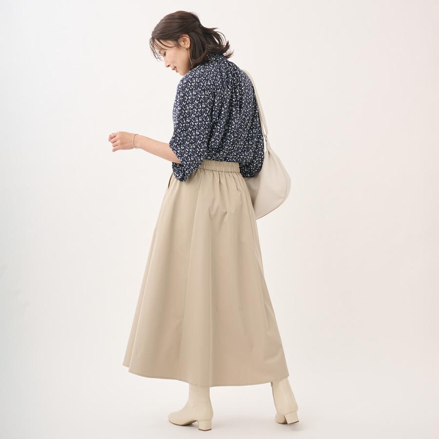 レディース ボトムス スカート フレア 撥水 防汚 ウォッシャブル Aライン 美シルエット おしゃれ 通販|【すごナノ撥水】タフタフレアスカート KEYUCA(ケユカ)の画像