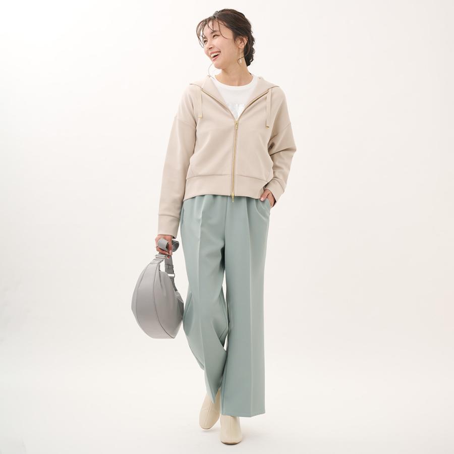 レディース トップス アウター パーカー 羽織り キレイ見え ウォッシャブル ストレッチ 春 おしゃれ  通販|ダブルジップダンボールパーカー  KEYUCA(ケユカ) | KEYUCA | 04