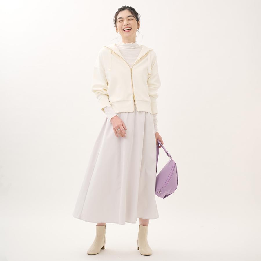 レディース トップス アウター パーカー 羽織り キレイ見え ウォッシャブル ストレッチ 春 おしゃれ  通販|ダブルジップダンボールパーカー  KEYUCA(ケユカ) | KEYUCA | 01