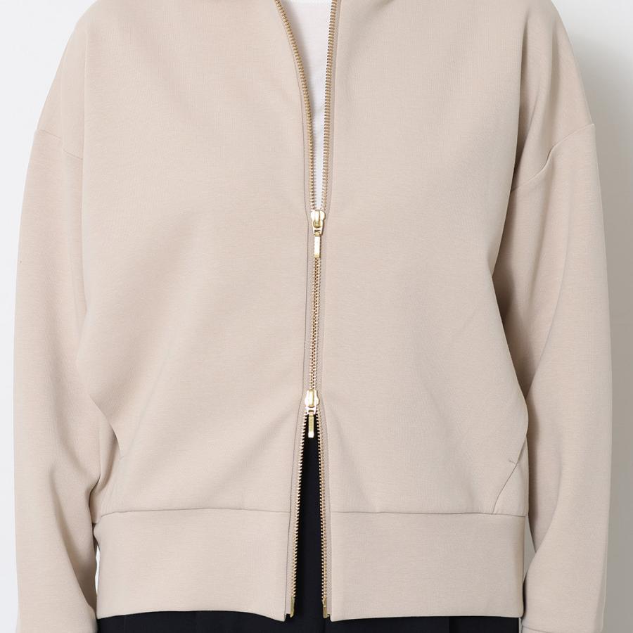 レディース トップス アウター パーカー 羽織り キレイ見え ウォッシャブル ストレッチ 春 おしゃれ  通販|ダブルジップダンボールパーカー  KEYUCA(ケユカ) | KEYUCA | 10