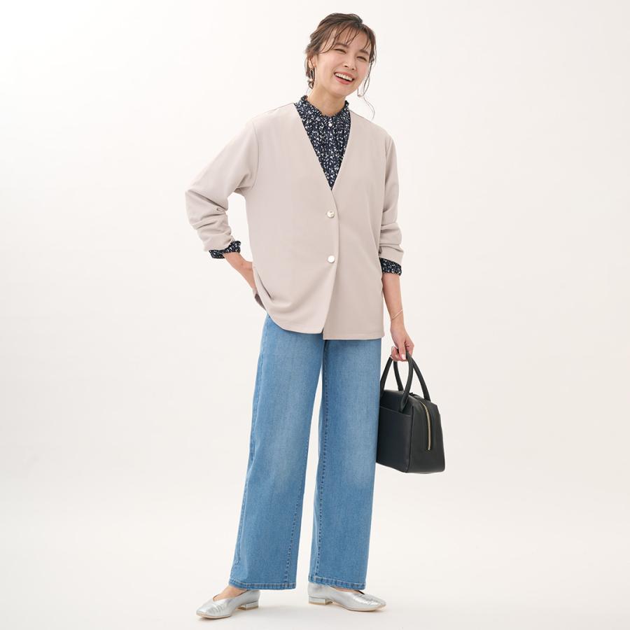 レディース ジャケット カーデ 羽織り 撥水 防汚 ウォッシャブル ストレッチ 春 通販|【すごナノ撥水】ジョーゼットポンチジャケットカーデ KEYUCA(ケユカ) | KEYUCA | 01