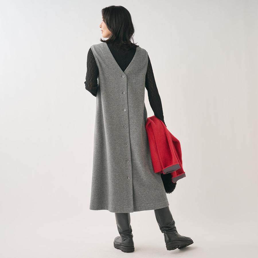 レディース ボトムス スカート ジャンパースカート 起毛 ウォッシャブル ストレッチ 冬 おしゃれ 通販|起毛ジャージー2WAYジャンパースカート  KEYUCA(ケユカ) | KEYUCA | 04