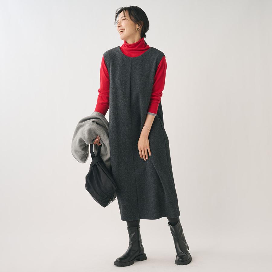 レディース ボトムス スカート ジャンパースカート 起毛 ウォッシャブル ストレッチ 冬 おしゃれ 通販|起毛ジャージー2WAYジャンパースカート  KEYUCA(ケユカ) | KEYUCA | 02
