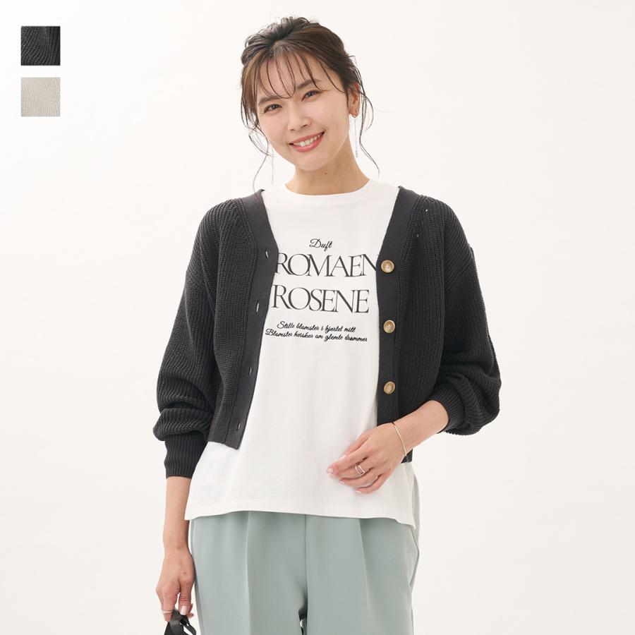 レディース トップス カーディガン ニット コンパクト 羽織 ドライ 天然 春 春夏 ウォッシャブル おしゃれ 通販|片畦アイレットカーディガン KEYUCA(ケユカ) | KEYUCA