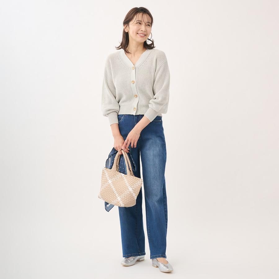 レディース トップス カーディガン ニット コンパクト 羽織 ドライ 天然 春 春夏 ウォッシャブル おしゃれ 通販|片畦アイレットカーディガン KEYUCA(ケユカ) | KEYUCA | 02