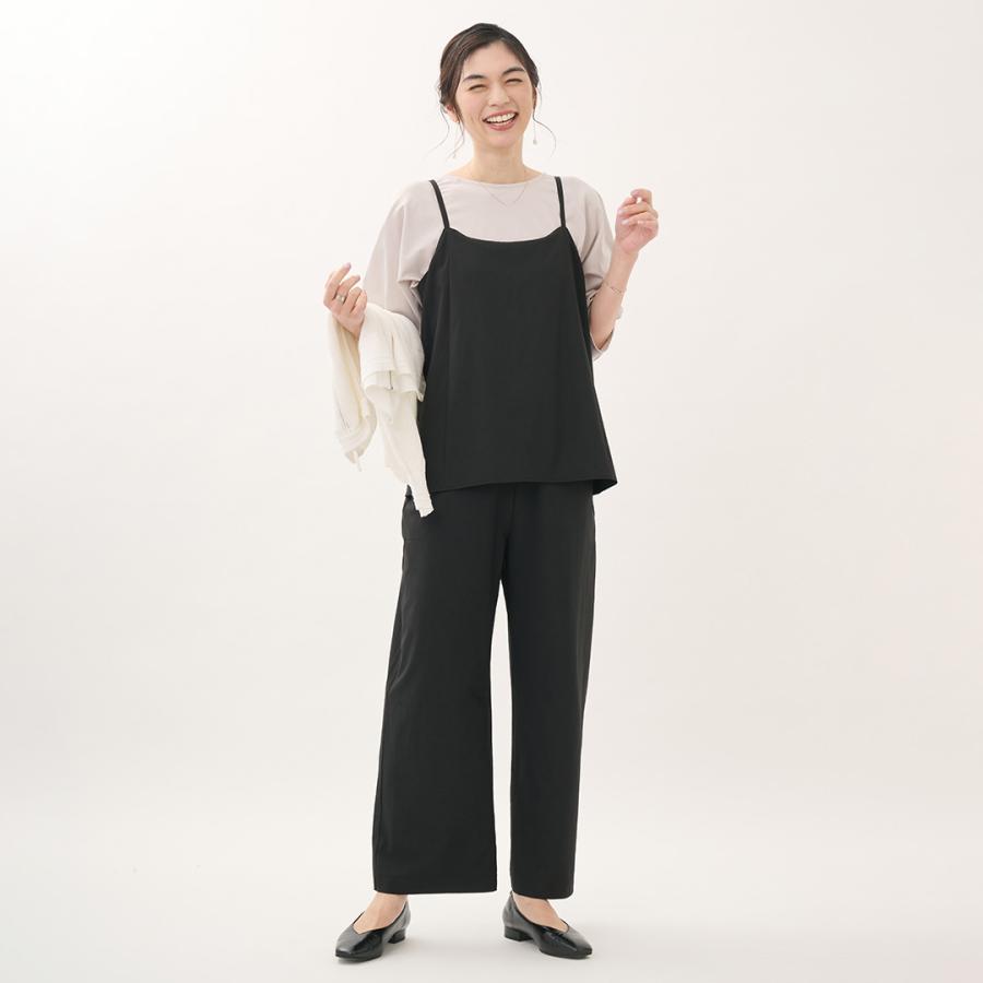 レディース オールインワン キャミ キャミソール ストレートワイド ストレッチ UV ウォッシャブル 春 おしゃれ 通販|キャミソールオールインワン KEYUCA(ケユカ) | KEYUCA | 01