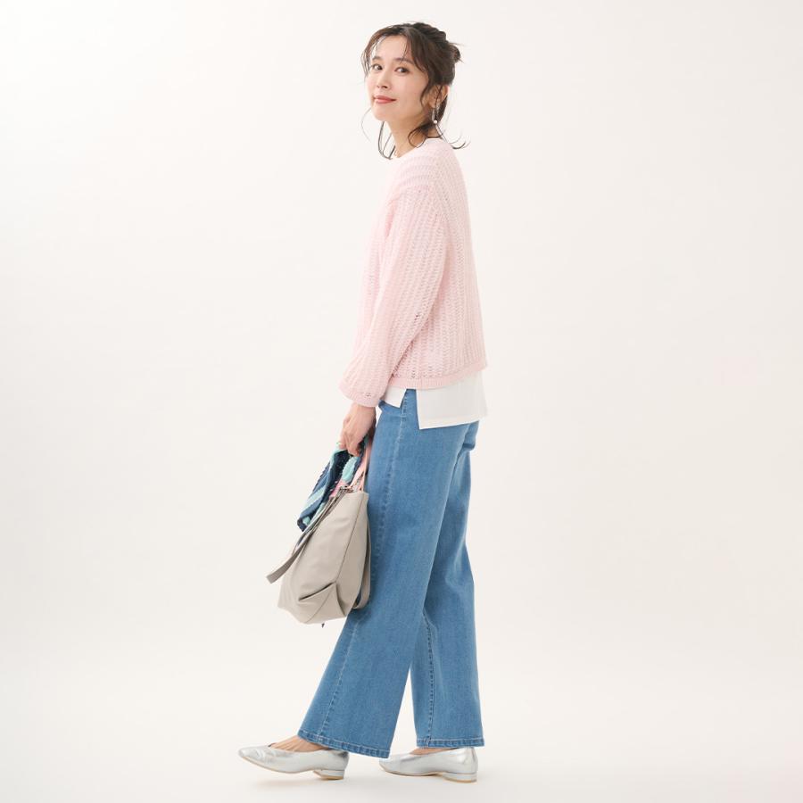 レディース トップス ニット 透かし メッシュ シンプル 春 ウォッシャブル おしゃれ  通販|テープヤーン透カシニットトップス  KEYUCA(ケユカ) | KEYUCA | 04