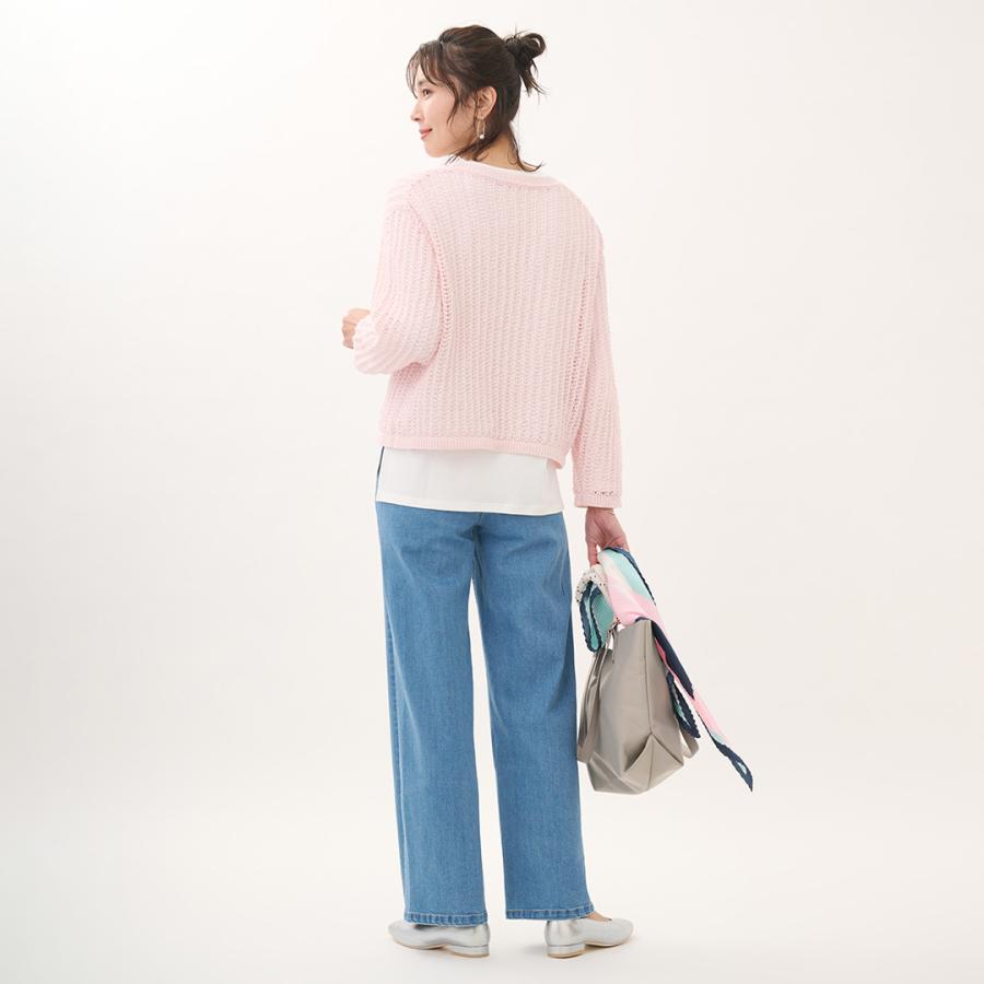 レディース トップス ニット 透かし メッシュ シンプル 春 ウォッシャブル おしゃれ  通販|テープヤーン透カシニットトップス  KEYUCA(ケユカ) | KEYUCA | 05