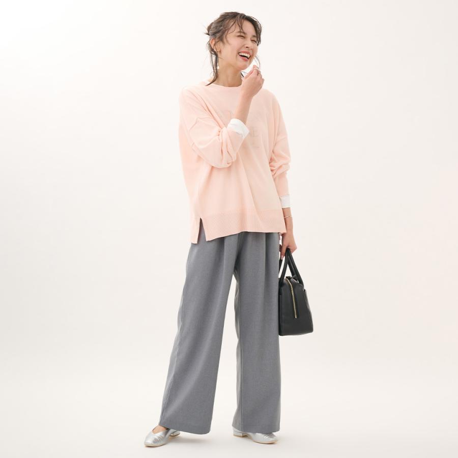 レディース トップス チュニック ニット クルーネック シンプル 透け感 春 春夏 ウォッシャブル おしゃれ 通販|クルーネックニットチュニック KEYUCA(ケユカ) | KEYUCA | 03