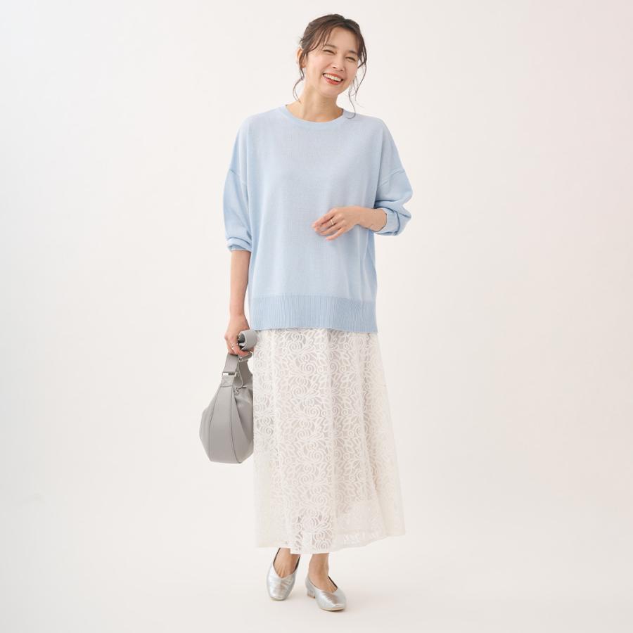 レディース トップス チュニック ニット クルーネック シンプル 透け感 春 春夏 ウォッシャブル おしゃれ 通販|クルーネックニットチュニック KEYUCA(ケユカ) | KEYUCA | 04